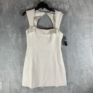 French Connection Women's Dress Whisper Ruth Square Neck Fit‎ & Flare White 8